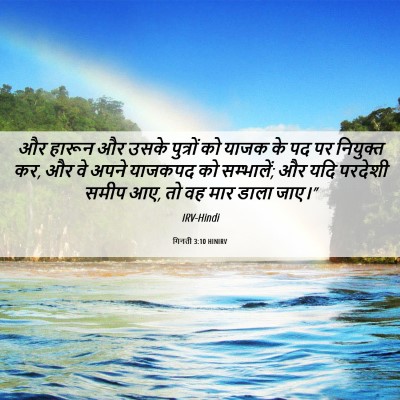 Picture 06 - गिनती 3:10 HINIRV - और हारून और उसके - Bible Verse Picture