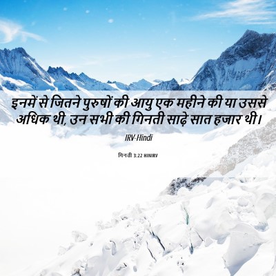 Picture 06 - गिनती 3:22 HINIRV - इनमें से जितने - Bible Verse Picture