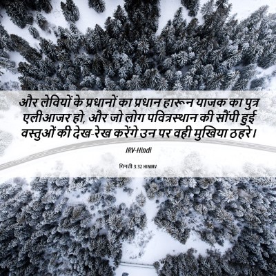 Picture 06 - गिनती 3:32 HINIRV - और लेवियों के - Bible Verse Picture
