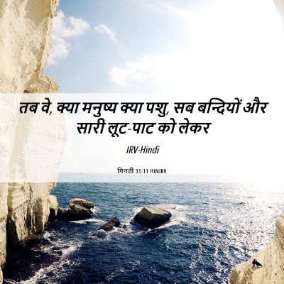 Picture 06 - गिनती 31:11 HINIRV - तब वे, क्या मनुष्य - Bible Verse Picture