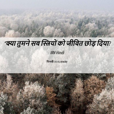 Picture 06 - गिनती 31:15 HINIRV - “क्या तुमने सब - Bible Verse Picture