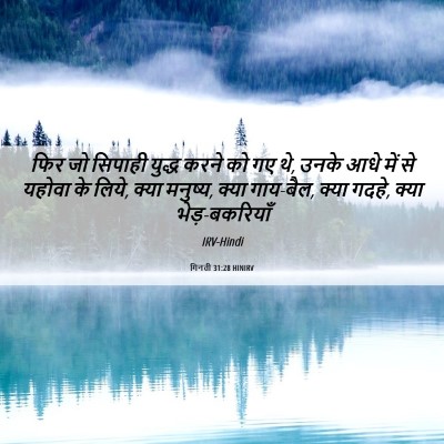Picture 06 - गिनती 31:28 HINIRV - फिर जो सिपाही - Bible Verse Picture