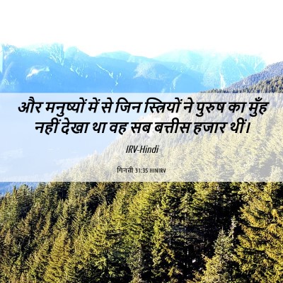Picture 06 - गिनती 31:35 HINIRV - और मनुष्यों में से - Bible Verse Picture