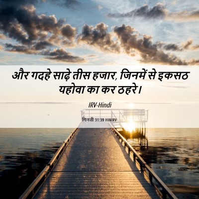 Picture 06 - गिनती 31:39 HINIRV - और गदहे साढ़े तीस - Bible Verse Picture