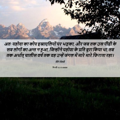 Picture 06 - गिनती 32:13 HINIRV - अतः यहोवा का कोप - Bible Verse Picture
