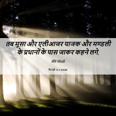 Picture 06 - गिनती 32:2 HINIRV - तब मूसा और एलीआजर - Bible Verse Picture