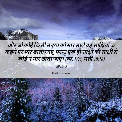 Picture 06 - गिनती 35:30 HINIRV - और जो कोई किसी - Bible Verse Picture