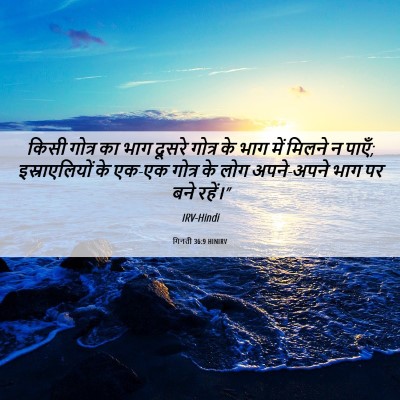 Picture 06 - गिनती 36:9 HINIRV - किसी गोत्र का भाग - Bible Verse Picture