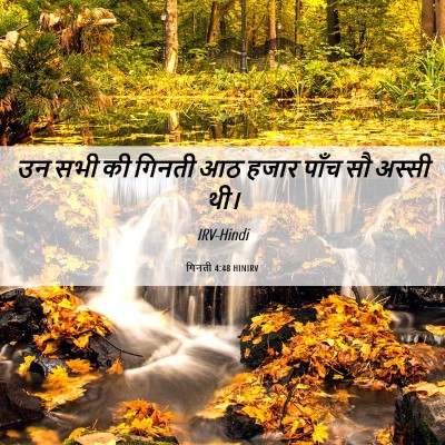 Picture 06 - गिनती 4:48 HINIRV - उन सभी की गिनती आठ - Bible Verse Picture