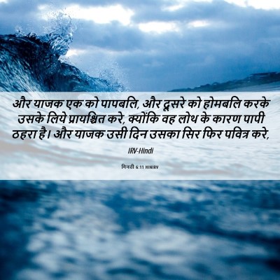 Picture 06 - गिनती 6:11 HINIRV - और याजक एक को - Bible Verse Picture
