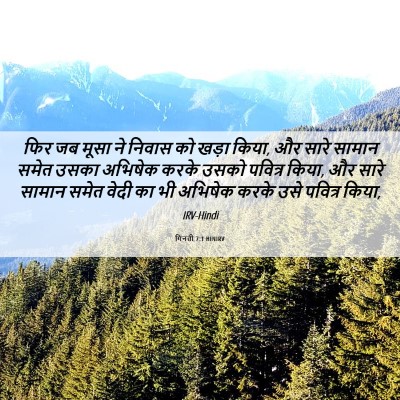 Picture 06 - गिनती 7:1 HINIRV - फिर जब मूसा ने - Bible Verse Picture