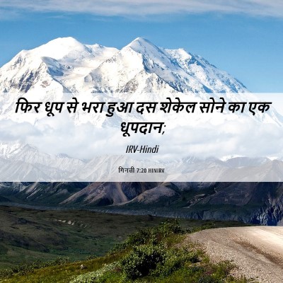 Picture 06 - गिनती 7:20 HINIRV - फिर धूप से भरा हुआ - Bible Verse Picture