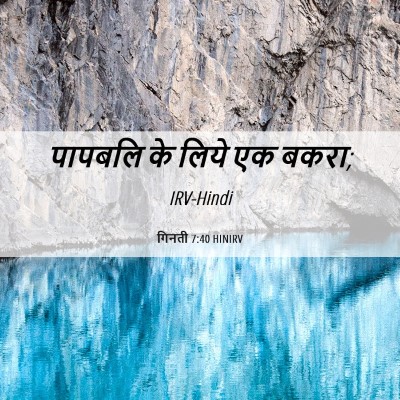 Picture 06 - गिनती 7:40 HINIRV - पापबलि के लिये एक - Bible Verse Picture