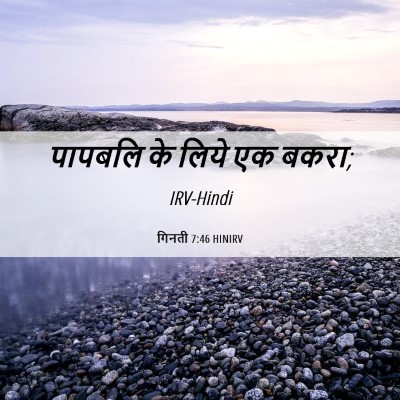 Picture 06 - गिनती 7:46 HINIRV - पापबलि के लिये एक - Bible Verse Picture
