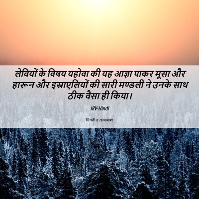 Picture 06 - गिनती 8:20 HINIRV - लेवियों के विषय - Bible Verse Picture