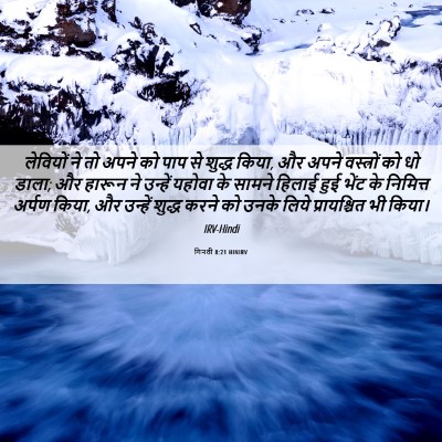 Picture 06 - गिनती 8:21 HINIRV - लेवियों ने तो अपने - Bible Verse Picture