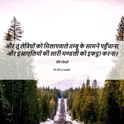 Picture 06 - गिनती 8:9 HINIRV - और तू लेवियों को - Bible Verse Picture
