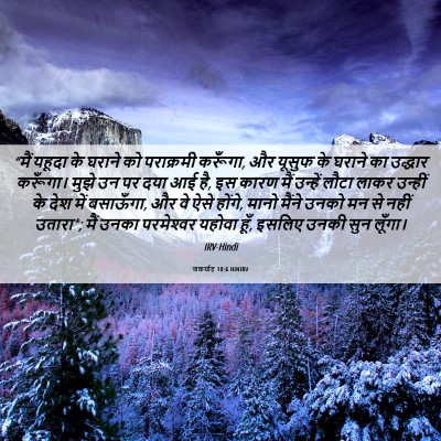 Picture 06 - जकर्याह 10:6 HINIRV - “मैं यहूदा के - Bible Verse Picture