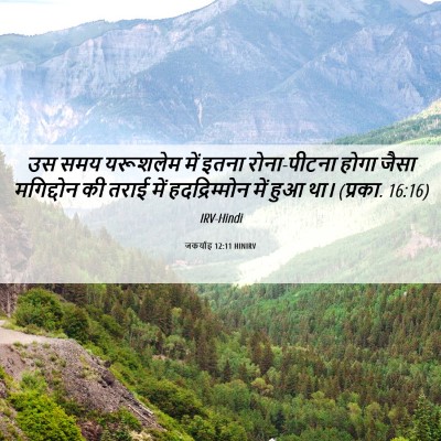 Picture 06 - जकर्याह 12:11 HINIRV - उस समय यरूशलेम में - Bible Verse Picture