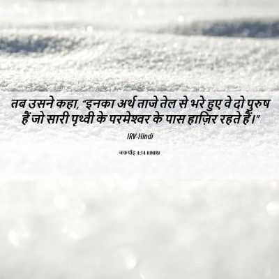 Picture 06 - जकर्याह 4:14 HINIRV - तब उसने कहा, “इनका - Bible Verse Picture