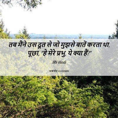Picture 06 - जकर्याह 4:4 HINIRV - तब मैंने उस दूत से - Bible Verse Picture