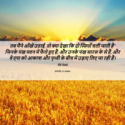 Picture 06 - जकर्याह 5:9 HINIRV - तब मैंने आँखें - Bible Verse Picture