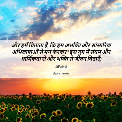 Picture 06 - तीतुस 2:12 HINIRV - और हमें चिताता है, - Bible Verse Picture