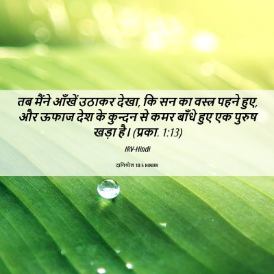 Picture 06 - दानिय्येल 10:5 HINIRV - तब मैंने आँखें - Bible Verse Picture