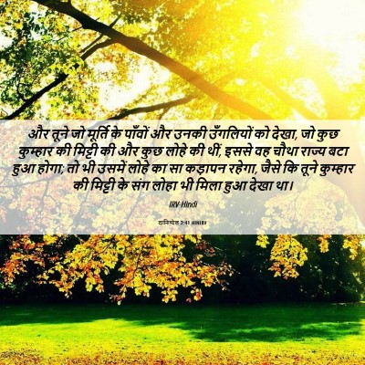 Picture 06 - दानिय्येल 2:41 HINIRV - और तूने जो मूर्ति - Bible Verse Picture