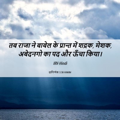 Picture 06 - दानिय्येल 3:30 HINIRV - तब राजा ने बाबेल के - Bible Verse Picture