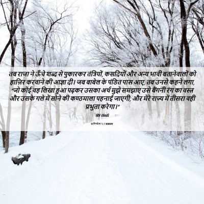 Picture 06 - दानिय्येल 5:7 HINIRV - तब राजा ने ऊँचे - Bible Verse Picture