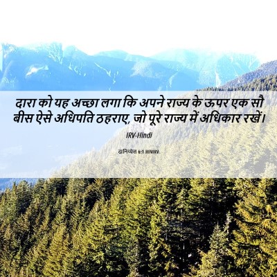 Picture 06 - दानिय्येल 6:1 HINIRV - दारा को यह अच्छा - Bible Verse Picture