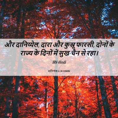Picture 06 - दानिय्येल 6:28 HINIRV - और दानिय्येल, दारा - Bible Verse Picture