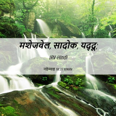Picture 06 - नहेम्याह 10:21 HINIRV - मशेजबेल, सादोक, - Bible Verse Picture