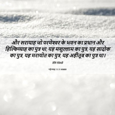 Picture 06 - नहेम्याह 11:11 HINIRV - और सरायाह जो - Bible Verse Picture
