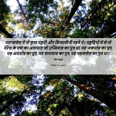 Picture 06 - नहेम्याह 11:4 HINIRV - यरूशलेम में तो कुछ - Bible Verse Picture