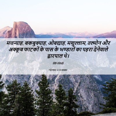 Picture 06 - नहेम्याह 12:25 HINIRV - मत्तन्याह, - Bible Verse Picture