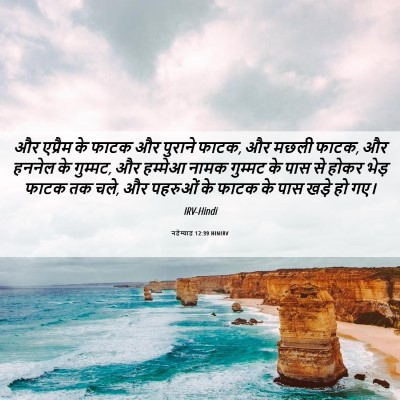 Picture 06 - नहेम्याह 12:39 HINIRV - और एप्रैम के फाटक - Bible Verse Picture
