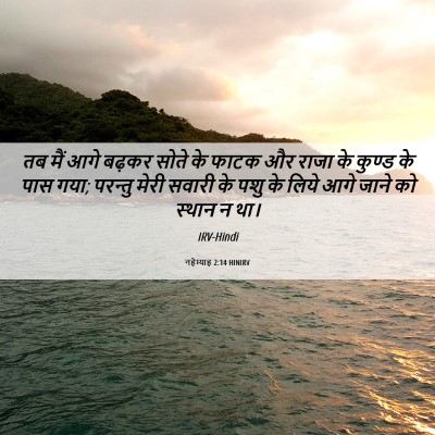 Picture 06 - नहेम्याह 2:14 HINIRV - तब मैं आगे बढ़कर - Bible Verse Picture