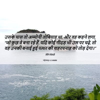 Picture 06 - नहेम्याह 4:3 HINIRV - उसके पास तो - Bible Verse Picture