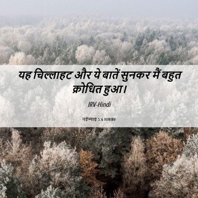 Picture 06 - नहेम्याह 5:6 HINIRV - यह चिल्लाहट और ये - Bible Verse Picture