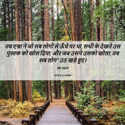 Picture 06 - नहेम्याह 8:5 HINIRV - तब एज्रा ने जो सब - Bible Verse Picture