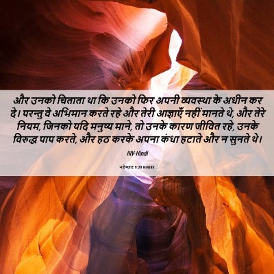 Picture 06 - नहेम्याह 9:29 HINIRV - और उनको चिताता था - Bible Verse Picture