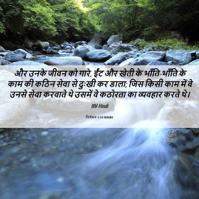 Picture 06 - निर्गमन 1:14 HINIRV - और उनके जीवन को - Bible Verse Picture