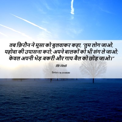 Picture 06 - निर्गमन 10:24 HINIRV - तब फ़िरौन ने मूसा - Bible Verse Picture