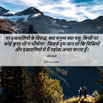 Picture 06 - निर्गमन 11:7 HINIRV - पर इस्राएलियों के - Bible Verse Picture