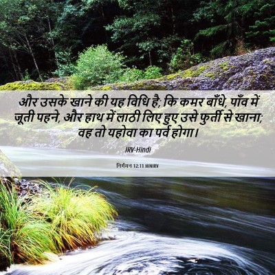 Picture 06 - निर्गमन 12:11 HINIRV - और उसके खाने की यह - Bible Verse Picture