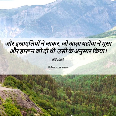 Picture 06 - निर्गमन 12:28 HINIRV - और इस्राएलियों ने - Bible Verse Picture