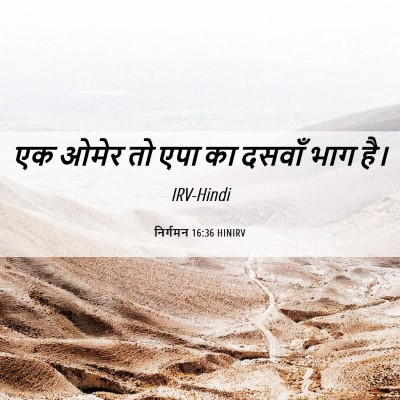 Picture 06 - निर्गमन 16:36 HINIRV - एक ओमेर तो एपा का - Bible Verse Picture