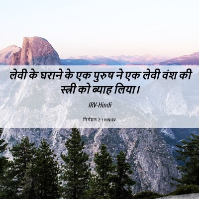 Picture 06 - निर्गमन 2:1 HINIRV - लेवी के घराने के एक - Bible Verse Picture
